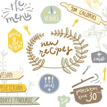 Recipe Stickers - Free vector #205899